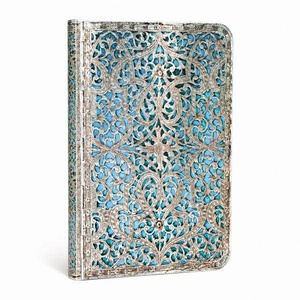 Paperblanks Mini Notitieboek Silver Filigree - Maya Blue