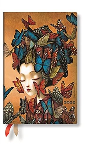 Paperblanks Diary Mini Horizontal Madame Butterfly Agenda 2022