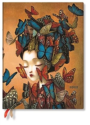 Paperblanks Diary Flexis Ultra Vertical Madame Butterfly Agenda 2022