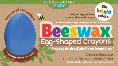 Studio Series Junior Beeswax Egg-Shaped Crayons (6 Colors)
