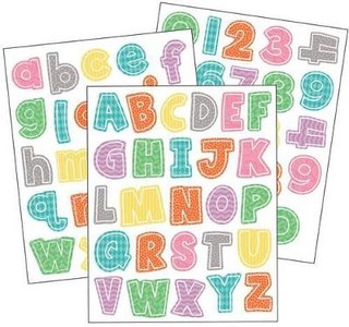 Up and Away Letters and Numbers Sticker Pack