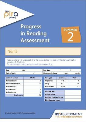 New PiRA Test 2, Summer PK10 (Progress in Reading Assessment)