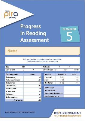 New PiRA Test 5, Summer PK10 (Progress in Reading Assessment)