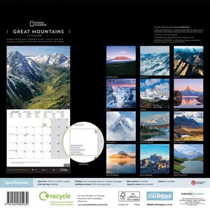Great Mountains National Geographic Kalender 2021
