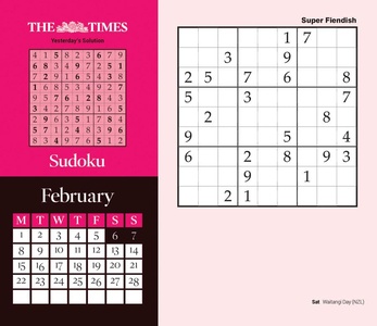 Sudoku The Times Box Deskkalender 2021