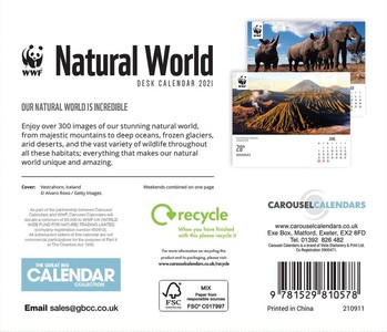 WWF - WNF  Natural World Box Deskkalender 2021