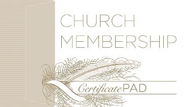 New Church Member Certificate (Pad of /25)