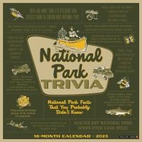 National Park Trivia 2025 12 X 12 Wall Calendar