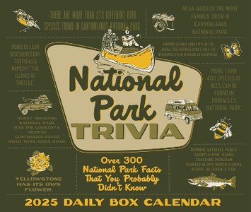 National Park Trivia 2025 6.2 X 5.4 Box Calendar