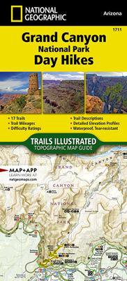 Grand Canyon National Park Day Hikes Map