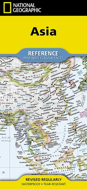National Geographic Asia Map (Folded with Flags and Facts)