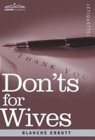 Don'ts for Wives