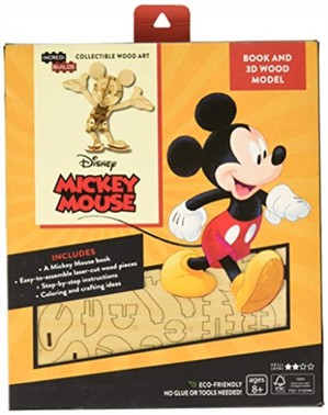 IncrediBuilds: Walt Disney: Mickey Mouse 3D Wood Model and Book