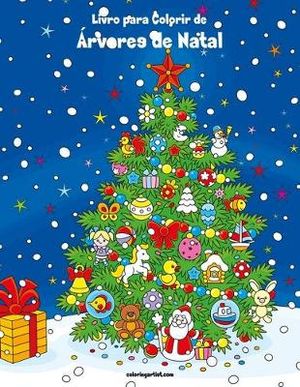 Livro para Colorir de Árvores de Natal