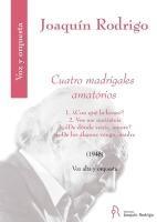 Cuatro Madrigales Amatorios for High Voice and Orchestra - Score