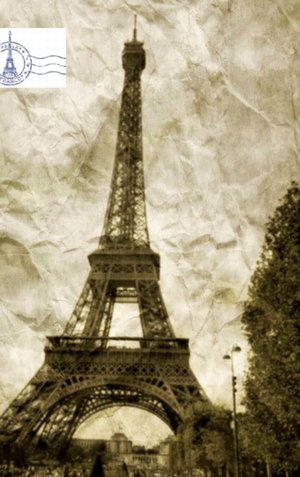 paris France Eiffel Tower Vintage creative blank journal