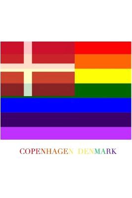 COPENHAGEN DENMARK Gay pride flag blank journal