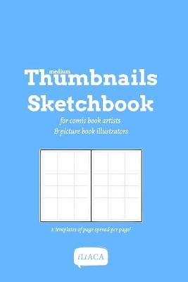 Medium Thumbnails Sketchbook - 2 templates of page spread per page!