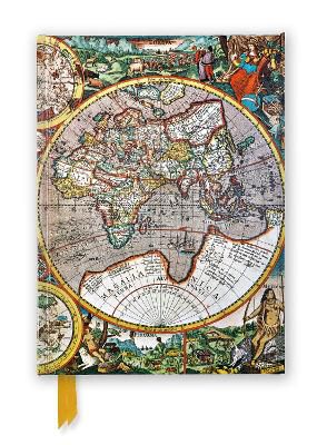 Pieter Van Den Keere: Antique Map Of The World (foiled Journal)