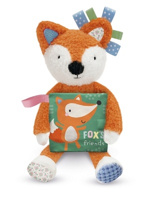 Sensory Snuggables Medium Plush Fox with Cloth Book