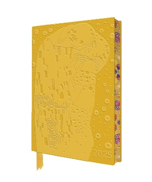 Klimt: The Kiss 2025 Artisan Art Vegan Leather Diary Planner - Page to View with Notes