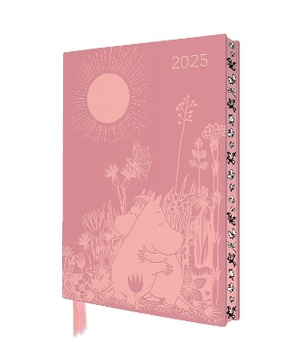 Moomin Love 2025 Artisan Art Vegan Leather Diary Planner - Page to View with Notes