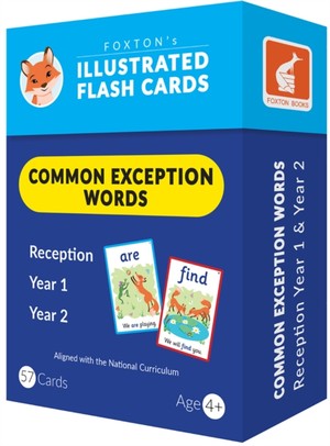 Common Exception Words Flash Cards: Reception, Year 1 and Year 2 Words - Perfect for Home Learning - with 109 Colourful Illustrations