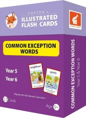 Common Exception Words Flash Cards: Year 5 and Year 6 Words - Perfect for Home Learning - with 102 Colourful Illustrations