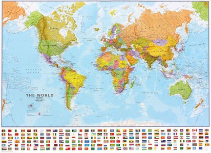 World politiek wandkaart