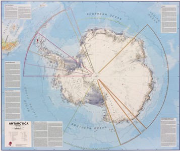 Antarctica politiek bulkgoed wandkaart