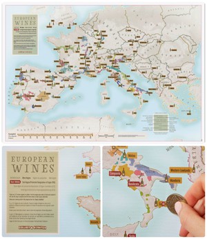 European Wine Collect and Scratch Print
