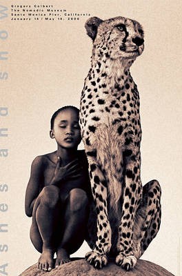 Child with Cheetah Santa Monica Exhibiton (Standard Poster)
