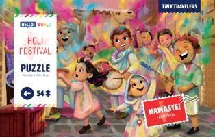 Tiny Travelers Puzzle: Holi Festival