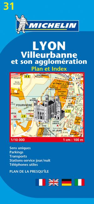 Michelin Lyon 1:10.000 stadsplattegrond
