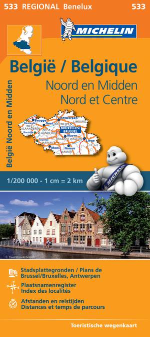 Michelin 533 België Noord+Midden 1:200.000
