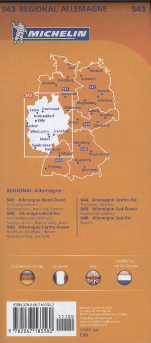 Duitsland Midden-West - Nordrhein Westfalen / Hessen / Rheinland-Pfalz / Saarland