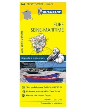 Michelin 304 Eure Seine-Maritime 1:150.000 wegenkaart