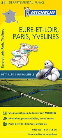 Eure-et-Loir, Paris, Yvelines - Michelin Local Map 311