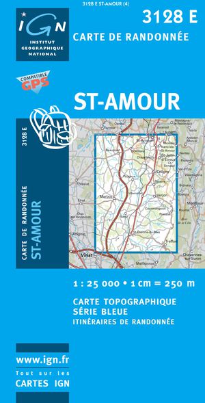 IGN 3128E St-Amour 1:25.000 Série Bleue Topografische Wandelkaart