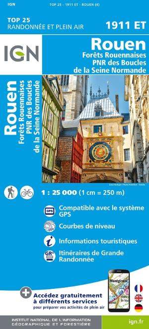 Rouen - Forts Rouennaises - PNR des Boucles de la Seine Normande 1 : 25 000