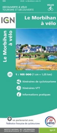 IGN Fietskaart VEL05 Morbihan à vélo 1:105.000