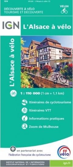 IGN Fietskaart VEL04 Alsace à vélo  1:110.000