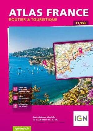 Frankrijk atlas spir. wegen & toer. 2019/2020