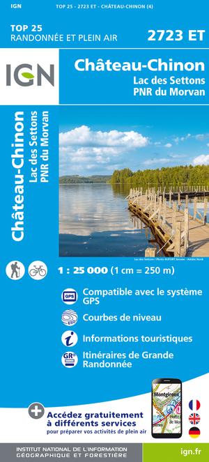IGN 2723ET Château-Chinon 1:25.000 TOP25 Topografische Wandelkaart