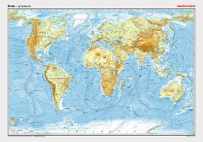 Posterkarten Geographie: Erde: physisch