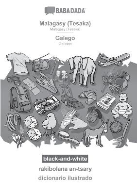 BABADADA black-and-white, Malagasy (Tesaka) - Galego, rakibolana an-tsary - dicionario ilustrado