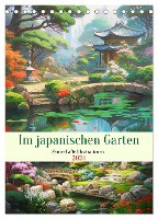 Im japanischen Garten. Zauberhafte Illustrationen (Tischkalender 2024 DIN A5 hoch), CALVENDO Monatskalender