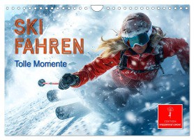 Skifahren - tolle Momente (Wandkalender 2025 DIN A4 quer), CALVENDO Monatskalender