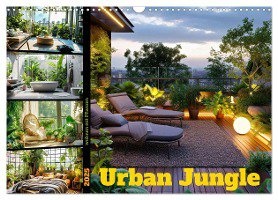 Urban Jungle - wohnen mit Pflanzen (Wandkalender 2025 DIN A3 quer), CALVENDO Monatskalender