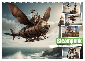 Steampunk - Die Welt der Leuchttürme (Wandkalender 2025 DIN A2 quer), CALVENDO Monatskalender